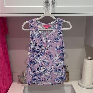 Lilly Pulitzer Pink and Purple Sleeveless Tank Top
